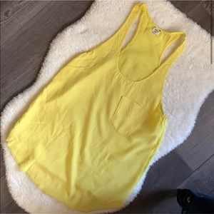 Yellow Wilfred 100% Silk Racerback Tank XS